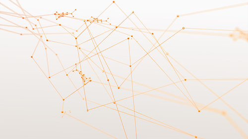 Orange Network Lines With Light Background