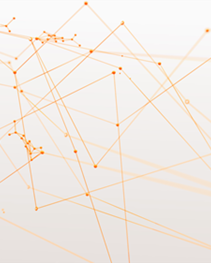 Orange Network Lines With Light Background